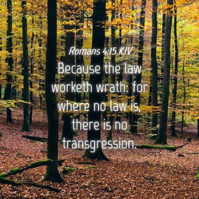 Picture 04 - Romans 4:15 KJV - Because the law worketh wrath: for where no law - Bible Verse Picture