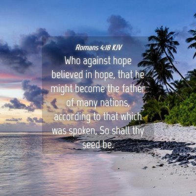 Picture 04 - Romans 4:18 KJV - Who against hope believed in hope, that he might - Bible Verse Picture