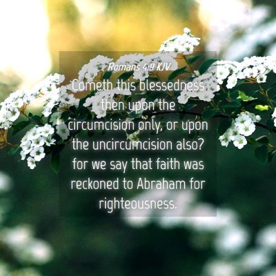 Picture 04 - Romans 4:9 KJV - Cometh this blessedness then upon the - Bible Verse Picture