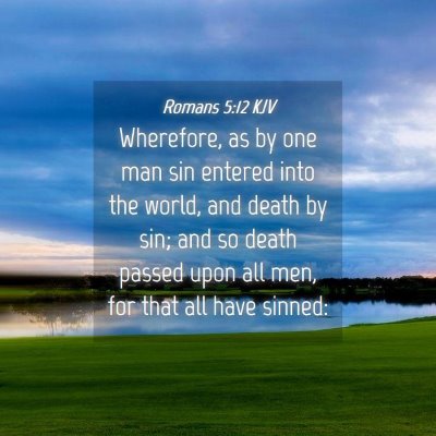 Picture 04 - Romans 5:12 KJV - Wherefore, as by one man sin entered into the - Bible Verse Picture