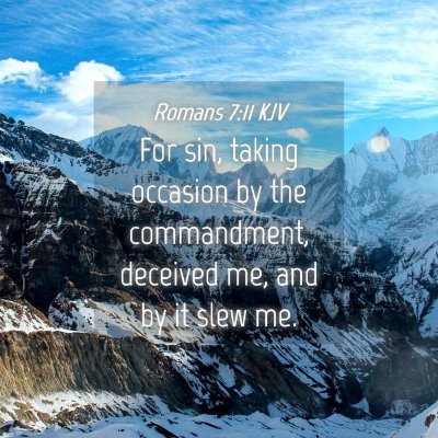 Picture 04 - Romans 7:11 KJV - For sin, taking occasion by the commandment, - Bible Verse Picture