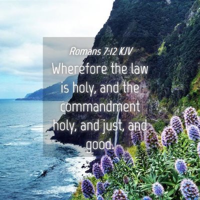 Picture 04 - Romans 7:12 KJV - Wherefore the law is holy, and the commandment - Bible Verse Picture