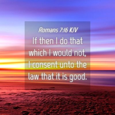 Picture 04 - Romans 7:16 KJV - If then I do that which I would not, I consent - Bible Verse Picture