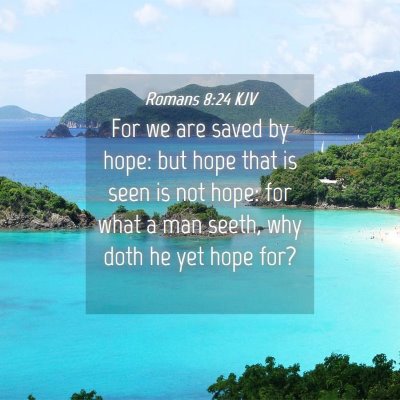 Picture 04 - Romans 8:24 KJV - For we are saved by hope: but hope that is seen - Bible Verse Picture