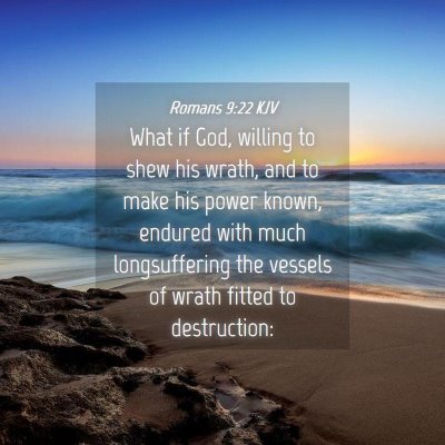 Picture 04 - Romans 9:22 KJV - What if God, willing to shew his wrath, and to - Bible Verse Picture