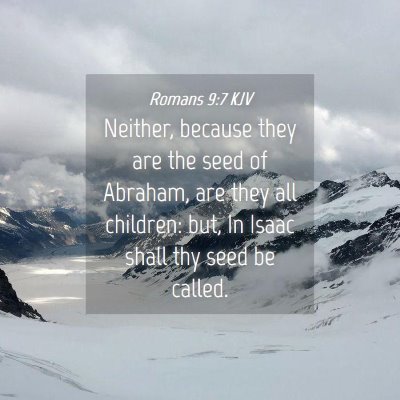 Picture 04 - Romans 9:7 KJV - Neither, because they are the seed of Abraham, - Bible Verse Picture