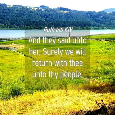 Picture 04 - Ruth 1:10 KJV - And they said unto her, Surely we will return - Bible Verse Picture