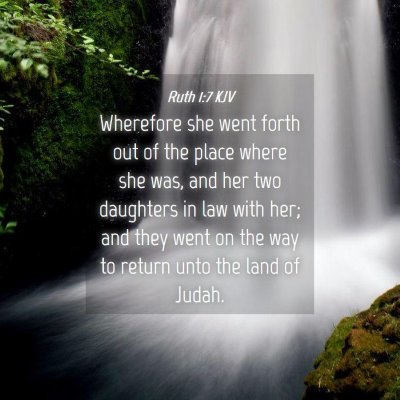 Picture 04 - Ruth 1:7 KJV - Wherefore she went forth out of the place where - Bible Verse Picture