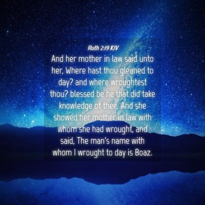 Picture 04 - Ruth 2:19 KJV - And her mother in law said unto her, Where hast - Bible Verse Picture