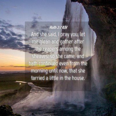 Picture 04 - Ruth 2:7 KJV - And she said, I pray you, let me glean and gather - Bible Verse Picture