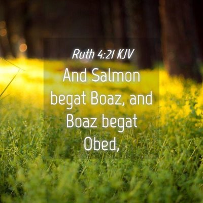 Picture 04 - Ruth 4:21 KJV - And Salmon begat Boaz, and Boaz begat - Bible Verse Picture