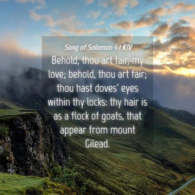 Picture 04 - Song of Solomon 4:1 KJV - Behold, thou art fair, my love; behold, thou art - Bible Verse Picture