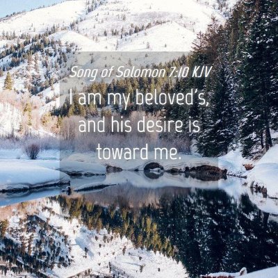 Picture 04 - Song of Solomon 7:10 KJV - I am my beloved's, and his desire is toward - Bible Verse Picture