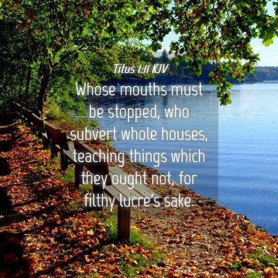 Picture 04 - Titus 1:11 KJV - Whose mouths must be stopped, who subvert whole - Bible Verse Picture
