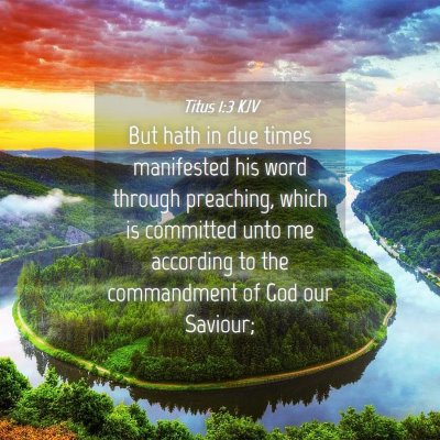 Picture 04 - Titus 1:3 KJV - But hath in due times manifested his word through - Bible Verse Picture
