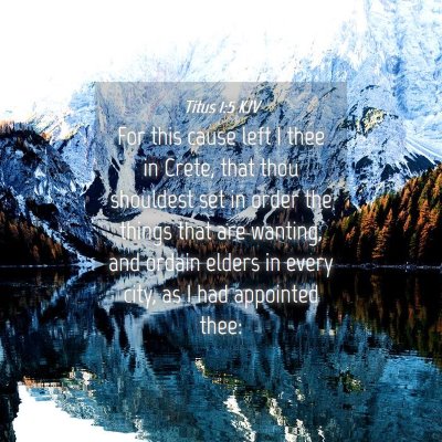 Picture 04 - Titus 1:5 KJV - For this cause left I thee in Crete, that thou - Bible Verse Picture