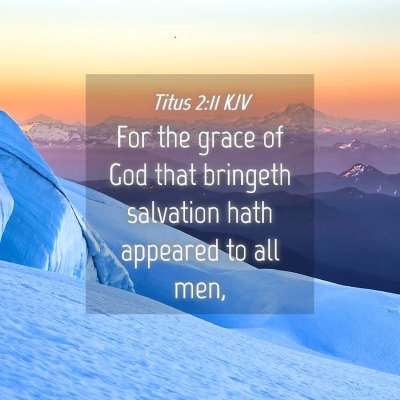 Picture 04 - Titus 2:11 KJV - For the grace of God that bringeth salvation hath - Bible Verse Picture