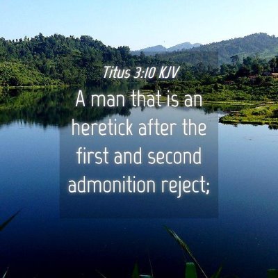 Picture 04 - Titus 3:10 KJV - A man that is an heretick after the first and - Bible Verse Picture