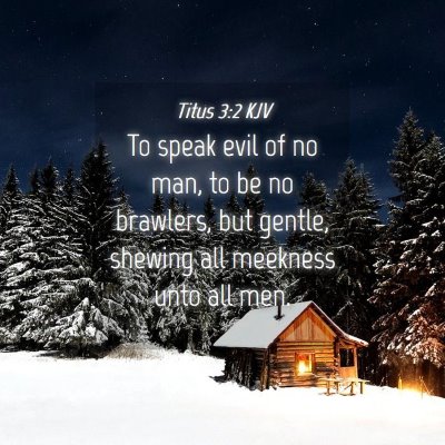 Picture 04 - Titus 3:2 KJV - To speak evil of no man, to be no brawlers, but - Bible Verse Picture