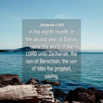 Picture 04 - Zechariah 1:1 KJV - In the eighth month, in the second year of - Bible Verse Picture