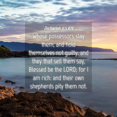 Picture 04 - Zechariah 11:5 KJV - Whose possessors slay them, and hold themselves - Bible Verse Picture