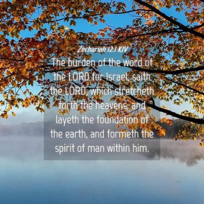 Picture 04 - Zechariah 12:1 KJV - The burden of the word of the LORD for Israel, - Bible Verse Picture