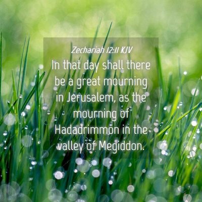 Picture 04 - Zechariah 12:11 KJV - In that day shall there be a great mourning in - Bible Verse Picture