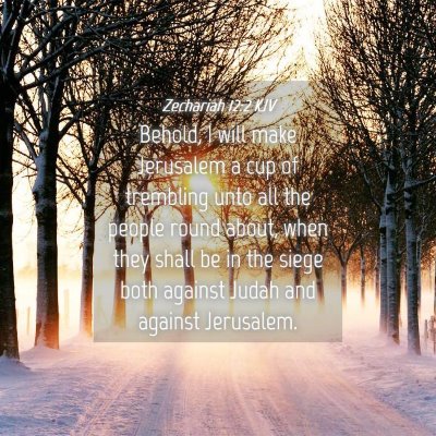 Picture 04 - Zechariah 12:2 KJV - Behold, I will make Jerusalem a cup of trembling - Bible Verse Picture