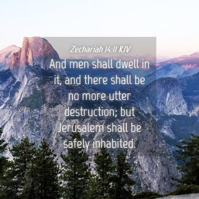 Picture 04 - Zechariah 14:11 KJV - And men shall dwell in it, and there shall be no - Bible Verse Picture