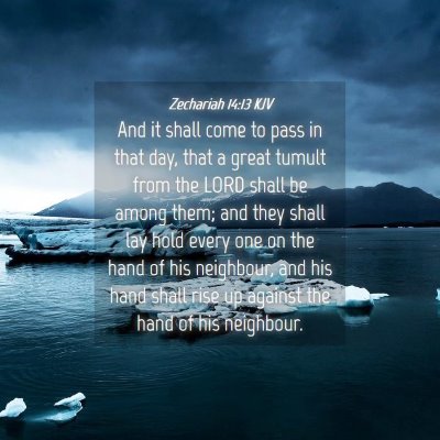 Picture 04 - Zechariah 14:13 KJV - And it shall come to pass in that day, that a - Bible Verse Picture