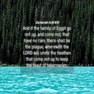 Picture 04 - Zechariah 14:18 KJV - And if the family of Egypt go not up, and come - Bible Verse Picture