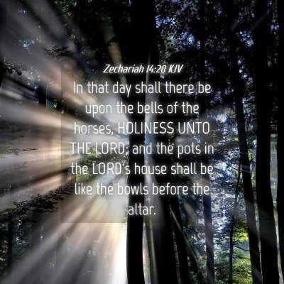 Picture 04 - Zechariah 14:20 KJV - In that day shall there be upon the bells of the - Bible Verse Picture