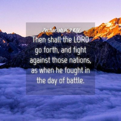 Picture 04 - Zechariah 14:3 KJV - Then shall the LORD go forth, and fight against - Bible Verse Picture
