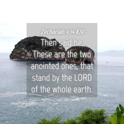 Picture 04 - Zechariah 4:14 KJV - Then said he, These are the two anointed ones, - Bible Verse Picture