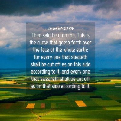 Picture 04 - Zechariah 5:3 KJV - Then said he unto me, This is the curse that - Bible Verse Picture