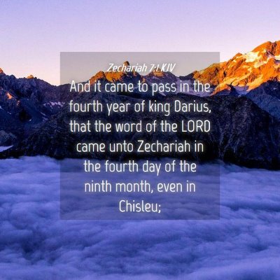 Picture 04 - Zechariah 7:1 KJV - And it came to pass in the fourth year of king - Bible Verse Picture