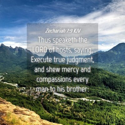 Picture 04 - Zechariah 7:9 KJV - Thus speaketh the LORD of hosts, saying, Execute - Bible Verse Picture