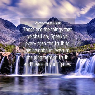 Picture 04 - Zechariah 8:16 KJV - These are the things that ye shall do; Speak ye - Bible Verse Picture