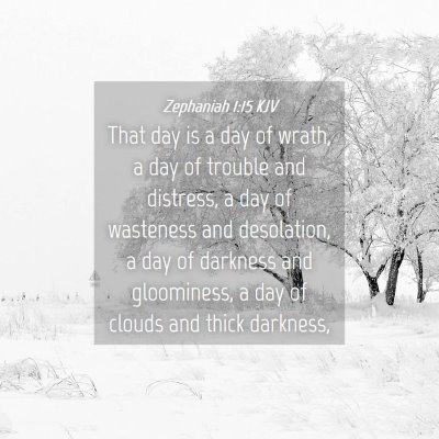 Picture 04 - Zephaniah 1:15 KJV - That day is a day of wrath, a day of trouble and - Bible Verse Picture