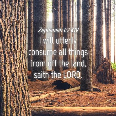 Picture 04 - Zephaniah 1:2 KJV - I will utterly consume all things from off the - Bible Verse Picture
