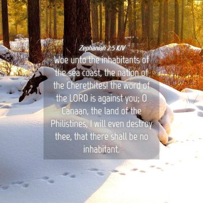 Picture 04 - Zephaniah 2:5 KJV - Woe unto the inhabitants of the sea coast, the - Bible Verse Picture