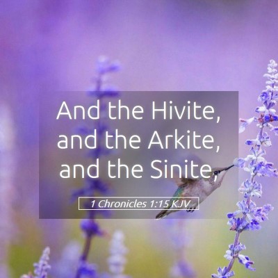 Picture 05 - 1 Chronicles 1:15 KJV - And the Hivite, and the Arkite, and the - Bible Verse Picture