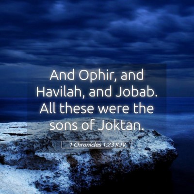 Picture 05 - 1 Chronicles 1:23 KJV - And Ophir, and Havilah, and Jobab. All these were - Bible Verse Picture