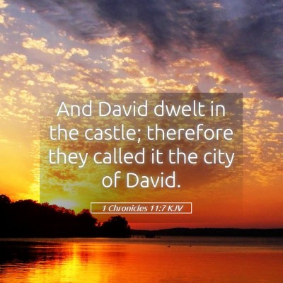 Picture 05 - 1 Chronicles 11:7 KJV - And David dwelt in the castle; therefore they - Bible Verse Picture
