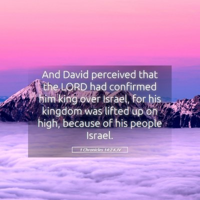 Picture 05 - 1 Chronicles 14:2 KJV - And David perceived that the LORD had confirmed - Bible Verse Picture
