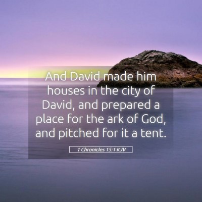 Picture 05 - 1 Chronicles 15:1 KJV - And David made him houses in the city of David, - Bible Verse Picture