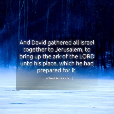 Picture 05 - 1 Chronicles 15:3 KJV - And David gathered all Israel together to - Bible Verse Picture