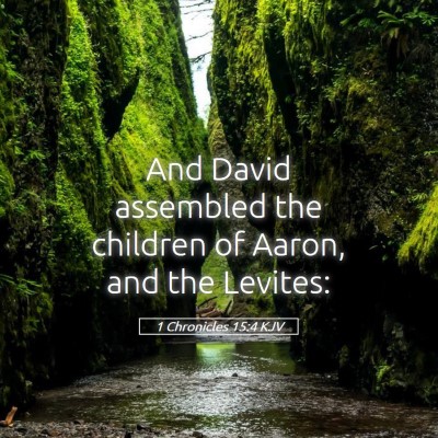 Picture 05 - 1 Chronicles 15:4 KJV - And David assembled the children of Aaron, and - Bible Verse Picture