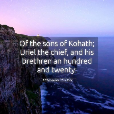 Picture 05 - 1 Chronicles 15:5 KJV - Of the sons of Kohath; Uriel the chief, and his - Bible Verse Picture