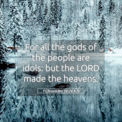 Picture 05 - 1 Chronicles 16:26 KJV - For all the gods of the people are idols: but the - Bible Verse Picture